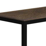 Brooks 6PC Dining Set with Table, 4 Wood Back and UPH Seat Chairs, and Bench in Medium Brown & Black - Tampa Furniture Outlet