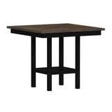 Brooks 5PC Counter Set with Table and 4 UPH Seat & Wood Back Chairs in Medium Brown & Black - Tampa Furniture Outlet