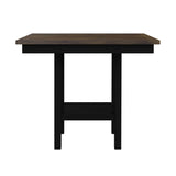 Brooks 5PC Counter Set with Table and 4 UPH Seat & Wood Back Chairs in Medium Brown & Black - Tampa Furniture Outlet