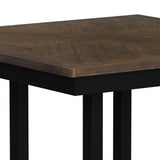 Brooks 5PC Counter Set with Table and 4 UPH Seat & Wood Back Chairs in Medium Brown & Black - Tampa Furniture Outlet