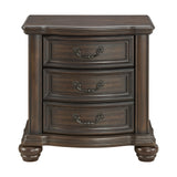 Brunswick 2-Drawer Nightstand with USB in Mahogany - Tampa Furniture Outlet