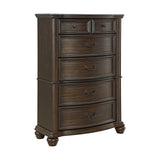 Brunswick 5-Drawer Chest in Mahogany - Tampa Furniture Outlet
