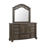 Brunswick Dresser and Mirror Set in Mahogany - Tampa Furniture Outlet