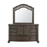 Brunswick Dresser and Mirror Set in Mahogany - Tampa Furniture Outlet