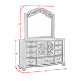 Brunswick Dresser and Mirror Set in Mahogany - Tampa Furniture Outlet