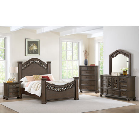 Brunswick 5-Drawer Chest in Mahogany – SKU B-13070-5-CH | Elements