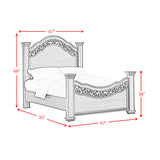 Brunswick Queen Panel Bed in Mahogany - Tampa Furniture Outlet