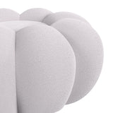 Bubble Swivel Chair and Ottoman in Grey - Tampa Furniture Outlet