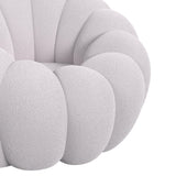 Bubble Swivel Chair and Ottoman in Grey - Tampa Furniture Outlet
