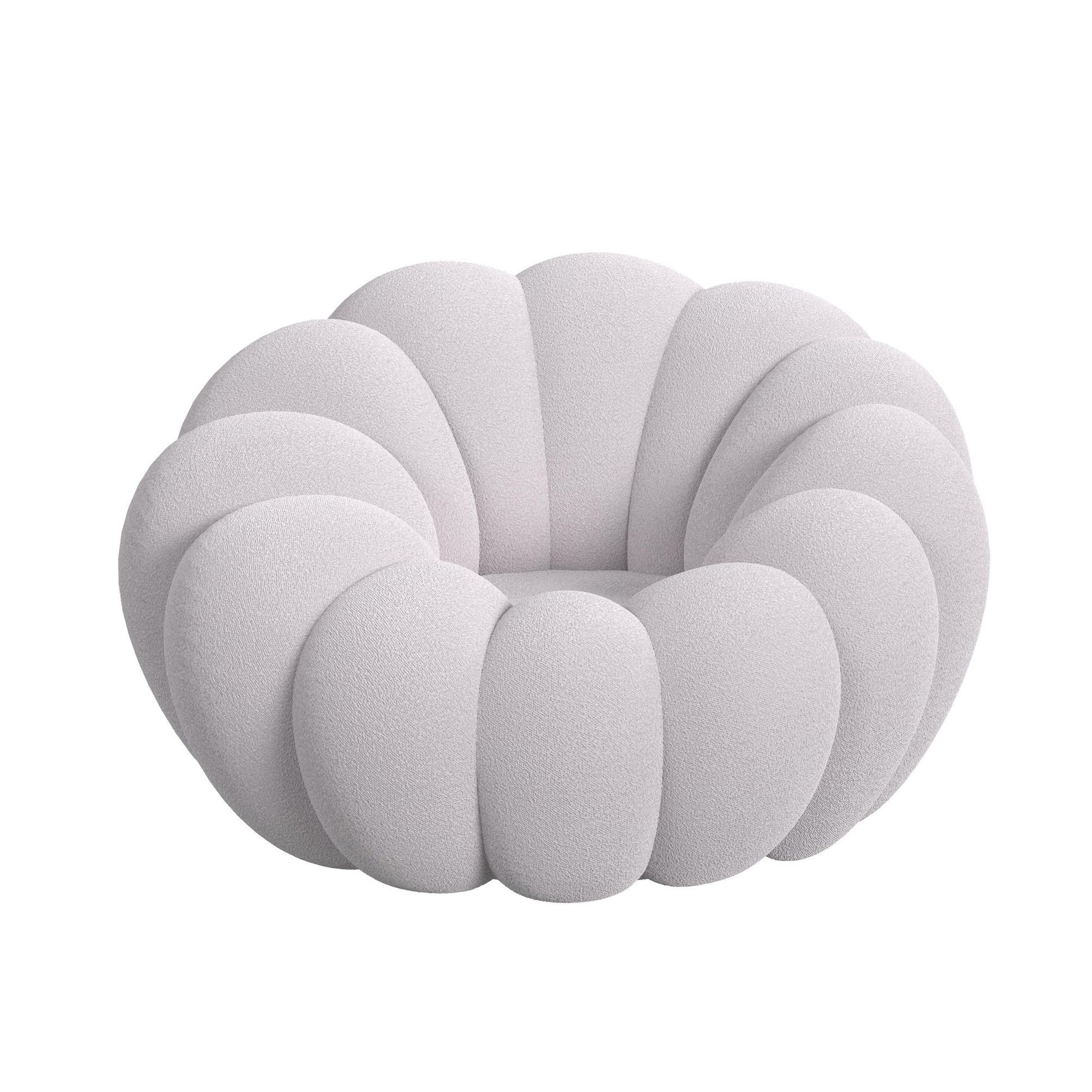 Bubble Swivel Chair and Ottoman in Grey - Tampa Furniture Outlet