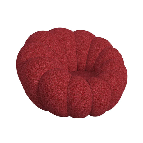 Bubble Swivel Chair and Ottoman in Red - Tampa Furniture Outlet