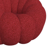 Bubble Swivel Chair and Ottoman in Red - Tampa Furniture Outlet