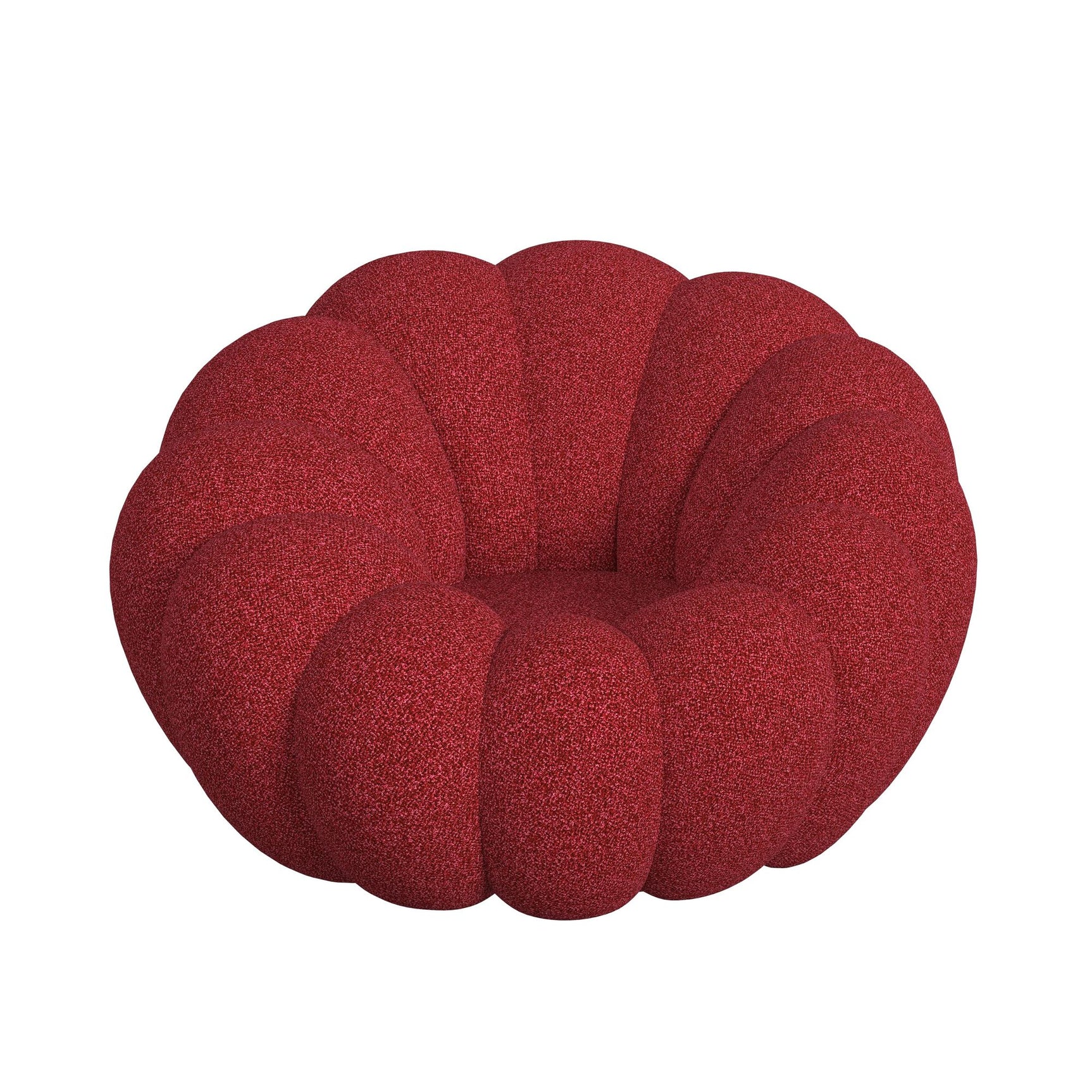 Bubble Swivel Chair and Ottoman in Red - Tampa Furniture Outlet
