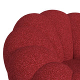 Bubble Swivel Chair and Ottoman in Red - Tampa Furniture Outlet