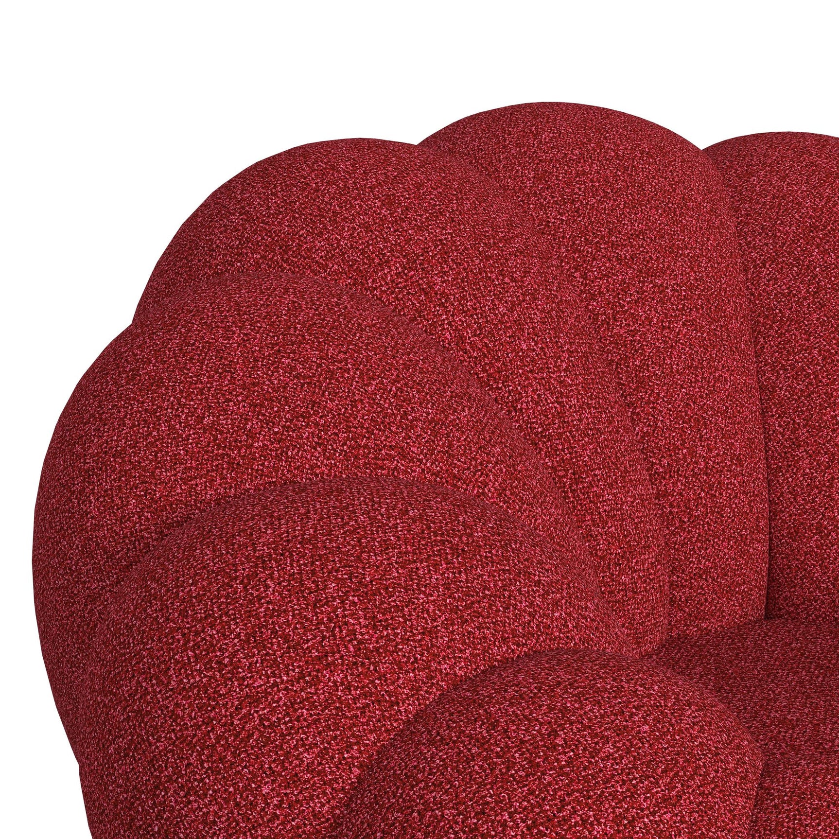 Bubble Swivel Chair and Ottoman in Red - Tampa Furniture Outlet