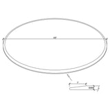 Glass Tops 48-inch 6mm Round Clear Tempered Glass Top - Tampa Furniture Outlet
