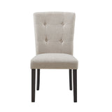 Lexi Tufted Fabric Side Chair in Beige (2 Per Pack) - Tampa Furniture Outlet