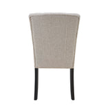 Lexi Tufted Fabric Side Chair in Beige (2 Per Pack) - Tampa Furniture Outlet