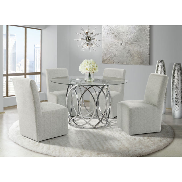 Nero Dining Side Chair (2 per carton) W/Grey Fabric – SKU CNO300SC | Elements