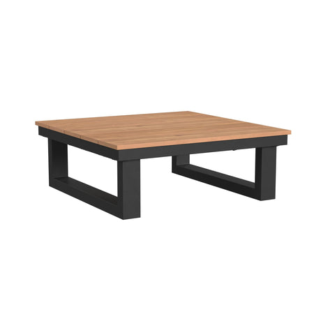 Cabana Coffee Table with Natural Top in Black