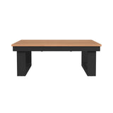 Cabana Coffee Table with Natural Top in Black
