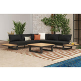 Cabana Coffee Table with Natural Top in Black – SKU O-188820-8-CT | Elements