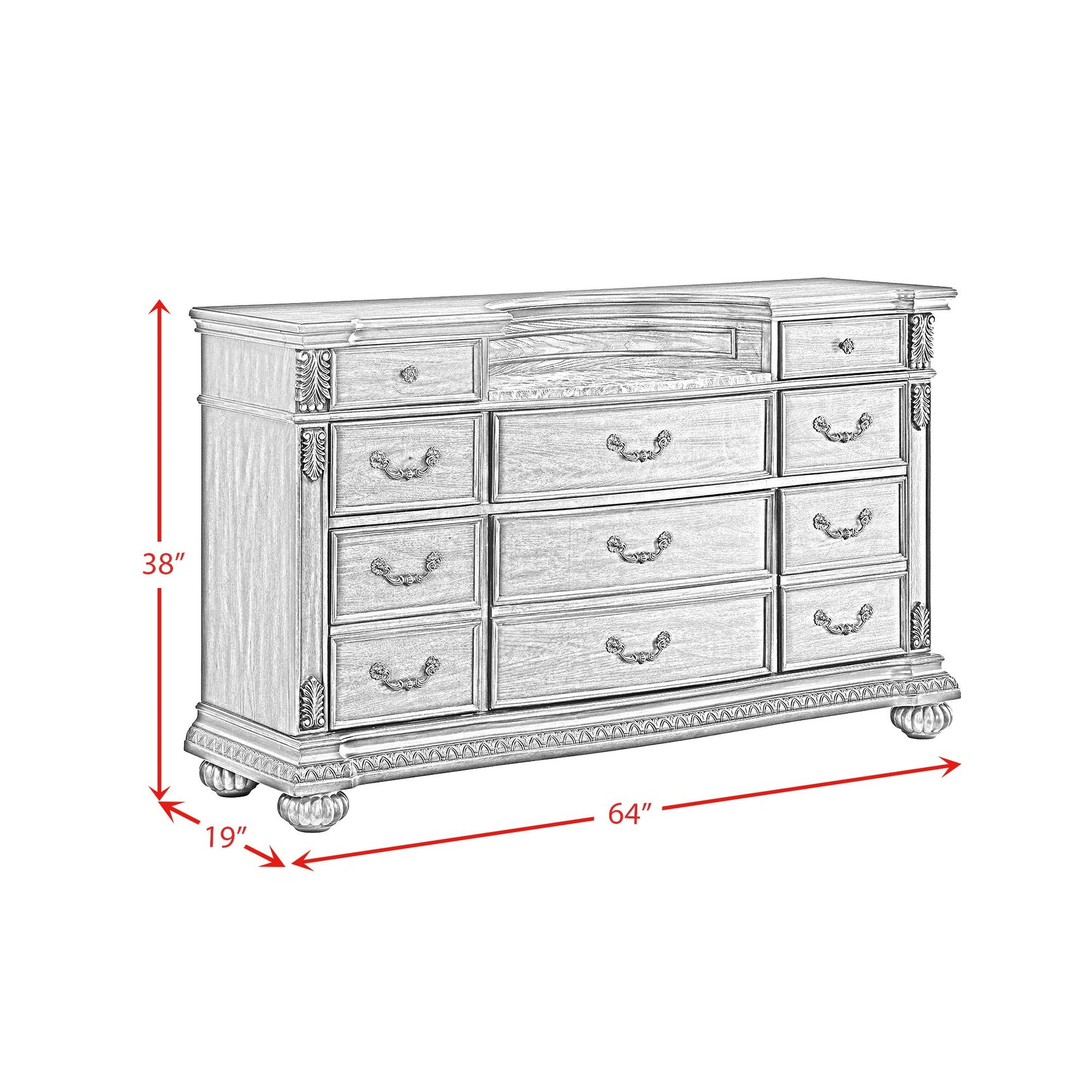 Cadenza Dresser in Brown - Tampa Furniture Outlet