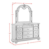 Cadenza Dresser and Mirror Set in Brown - Tampa Furniture Outlet