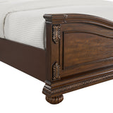 Cadenza Queen UPH Bed with Black PU in Brown