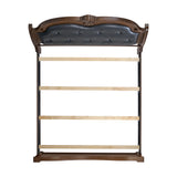 Cadenza King UPH Bed with Black PU in Brown - Tampa Furniture Outlet