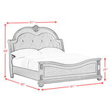 Cadenza King UPH Bed with Black PU in Brown - Tampa Furniture Outlet