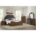Cadenza King UPH Bed with Black PU in Brown – SKU B-18710-5-KB | Elements
