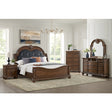 Cadenza King UPH Bed with Black PU in Brown – SKU B-18710-5-KB | Elements