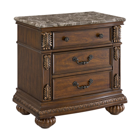 Cadenza Nightstand with USB-C in Brown - Tampa Furniture Outlet
