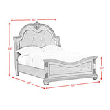Cadenza Queen UPH Bed with Black PU in Brown - Tampa Furniture Outlet