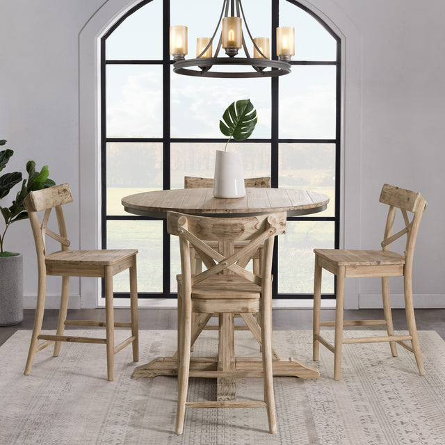 (D680-36) Callista- Counter Height Table- Beach/Natural – SKU LCL100CT | Elements