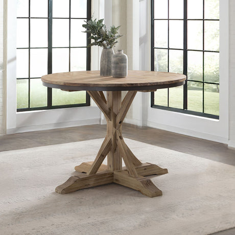 (D680-30) Callista- Round Dining Table- Beach/Natural - Tampa Furniture Outlet