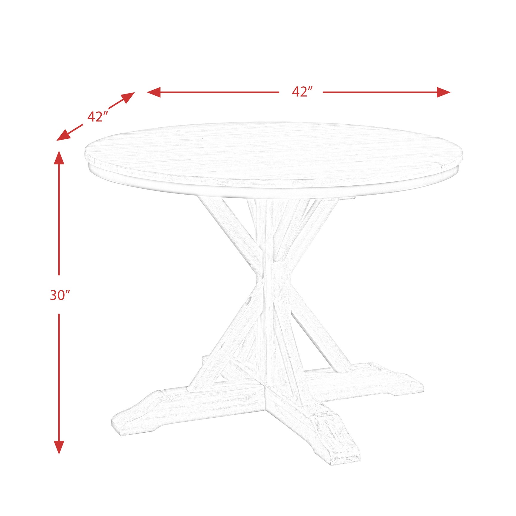 (D680-30) Callista- Round Dining Table- Beach/Natural - Tampa Furniture Outlet