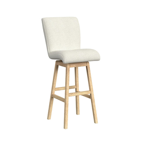 Cambrie UPH Swivel Bar Stool with Beige Boucle in Natural (2 Per Carton) - Tampa Furniture Outlet