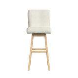 Cambrie UPH Swivel Bar Stool with Beige Boucle in Natural (2 Per Carton) - Tampa Furniture Outlet