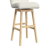 Cambrie UPH Swivel Bar Stool with Beige Boucle in Natural (2 Per Carton) - Tampa Furniture Outlet
