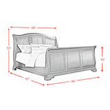 Cameron Cherry Queen Sleigh Bed - Tampa Furniture Outlet