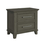 Canterbury 2-Drawer Nightstand with USB in Grey - Tampa Furniture Outlet