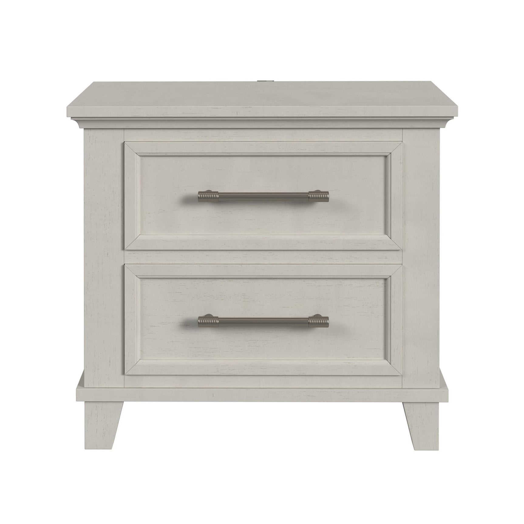 Canterbury 2-Drawer Nightstand with USB in Ivory - Tampa Furniture Outlet