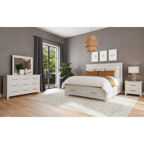 Canterbury Dresser and Mirror Set in Ivory - Tampa Furniture Outlet