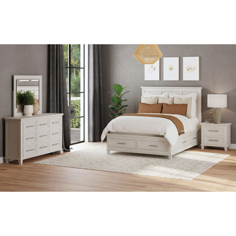 Canterbury Queen Storage Bed in Ivory - Tampa Furniture Outlet
