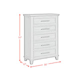 Canterbury 5-Drawer Chest in Grey