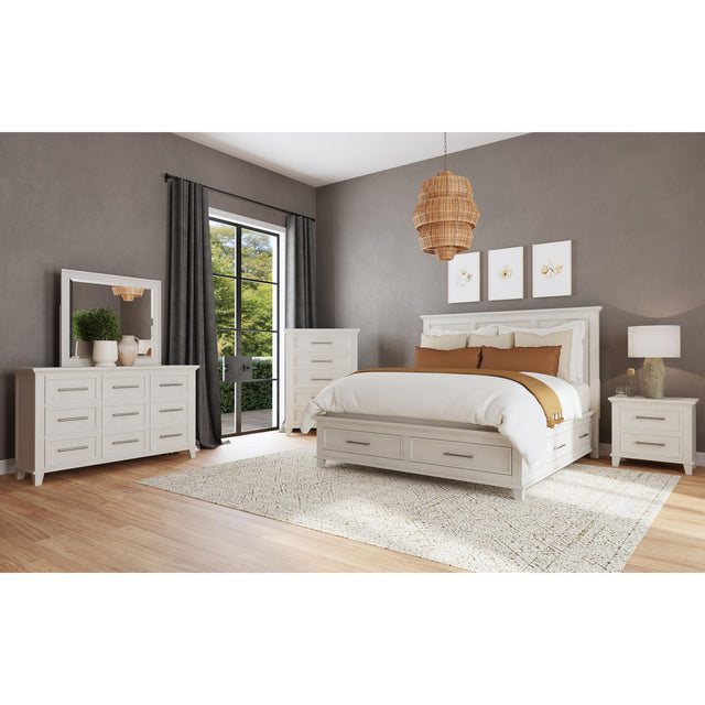 Canterbury King Storage Bed in Ivory – SKU B-13030-7-KSB | Elements