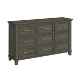 Canterbury 9-Drawer Dresser in Grey - Tampa Furniture Outlet