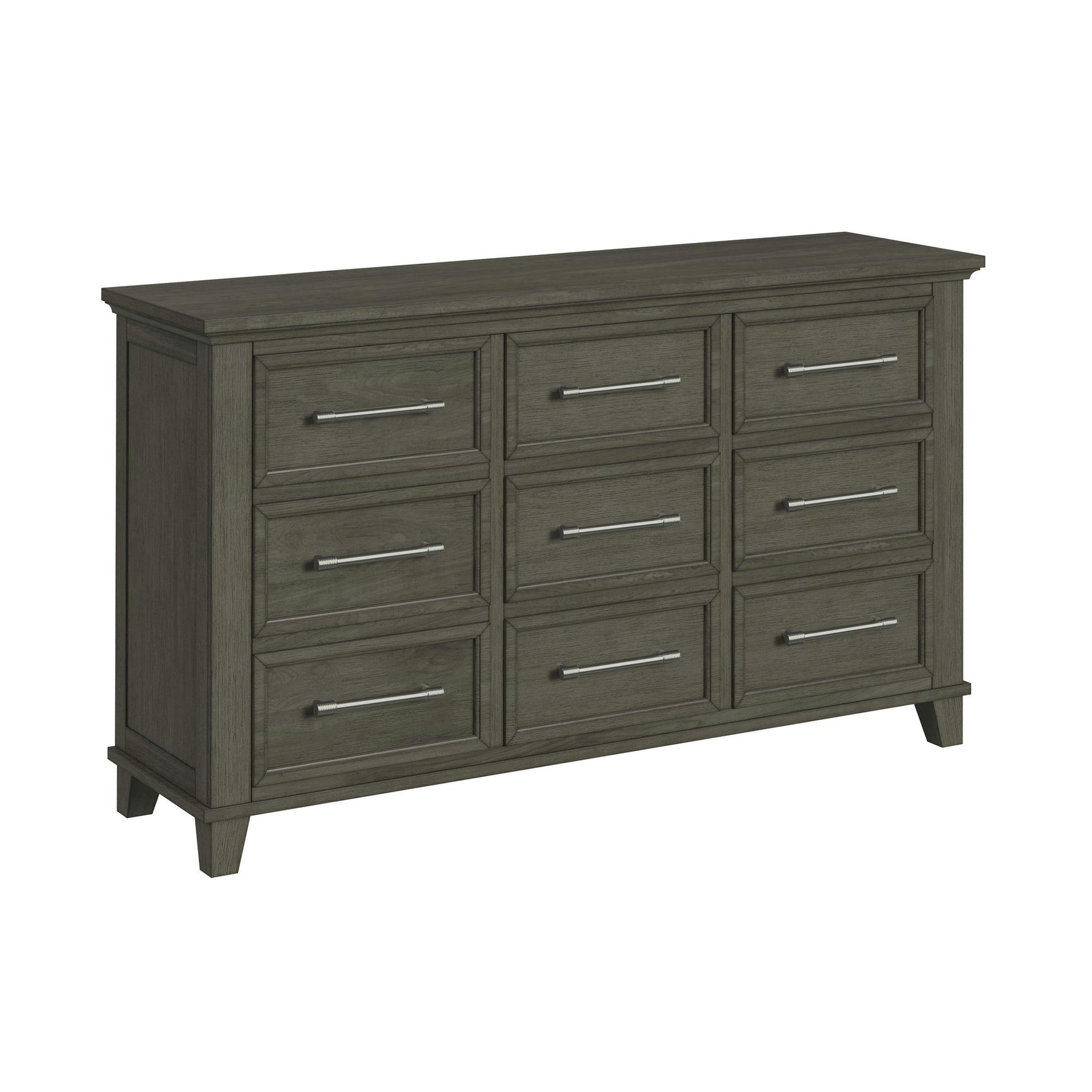 Canterbury 9-Drawer Dresser in Grey - Tampa Furniture Outlet